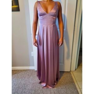 David’s Bridal Bridesmaid Dress. Quartz color.